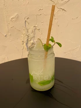 Takeaway cocktails at Pasta Buoy come in a recyclable glass jar