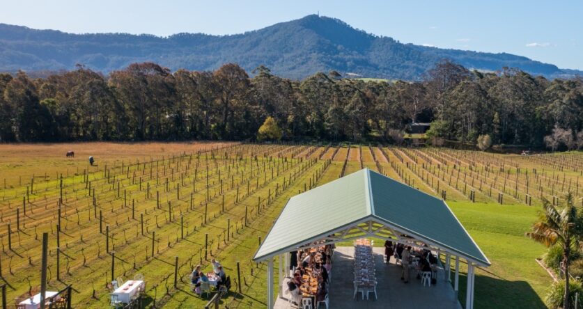 Cambewarra Estate in Bangalee offers great dining with views across the vineyards. Image supplied.
