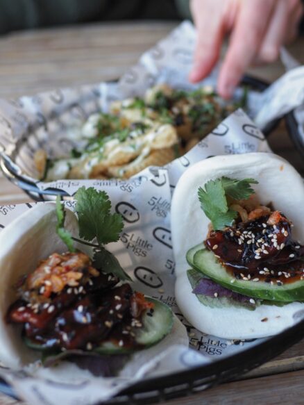 Bao buns at the 5 Little Pigs food truck at Jervis Bay Brewing Co.