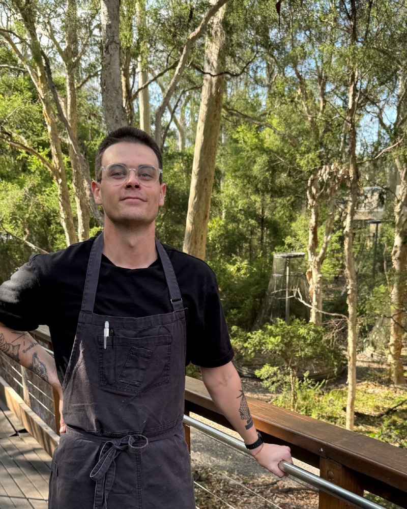 Bryce Mason, head chef at Gunyah Restaurant at Paperbark Camp, Huskisson. Image supplied