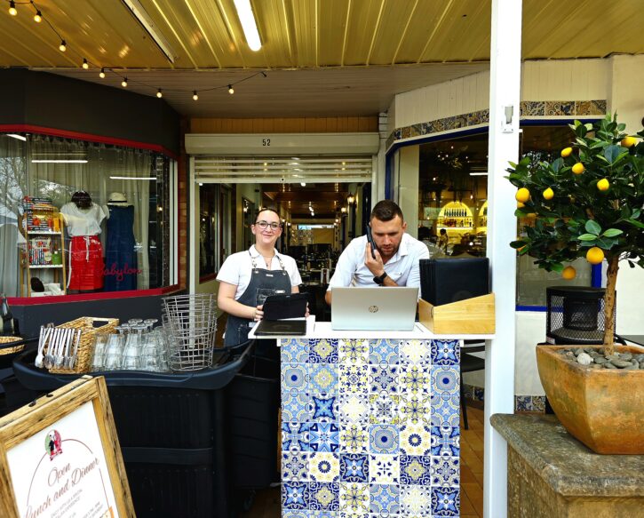 Staff members Irene an Nicola ready to greet diners at Peter & Eva Italian Restaurant. Photo Narrell Tabone