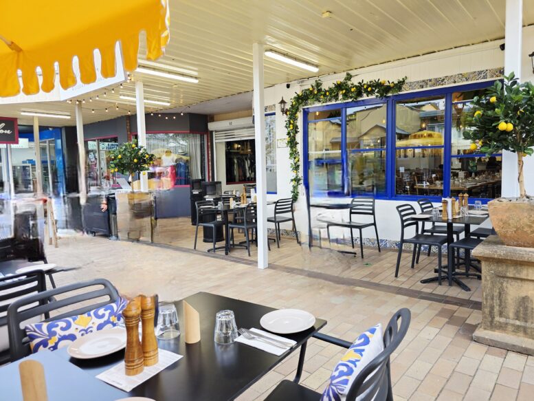 Lemons and mediterranean blue feature in the fresh look at Peter & Eva Restaurant. Photo Narrell Tabone.