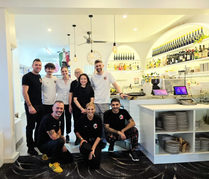 Peter and Eva (front row) with their team who were all involved in the renovation. Photo Narrell Tabone