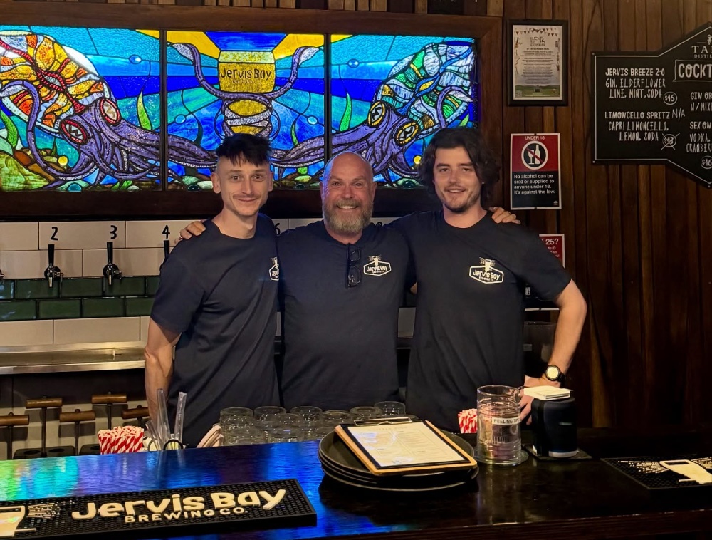 The staff in Jervis Bay Brewing Co's Taproom have to take a lot of credit for the recent Tourism Award, says the co-founders.
