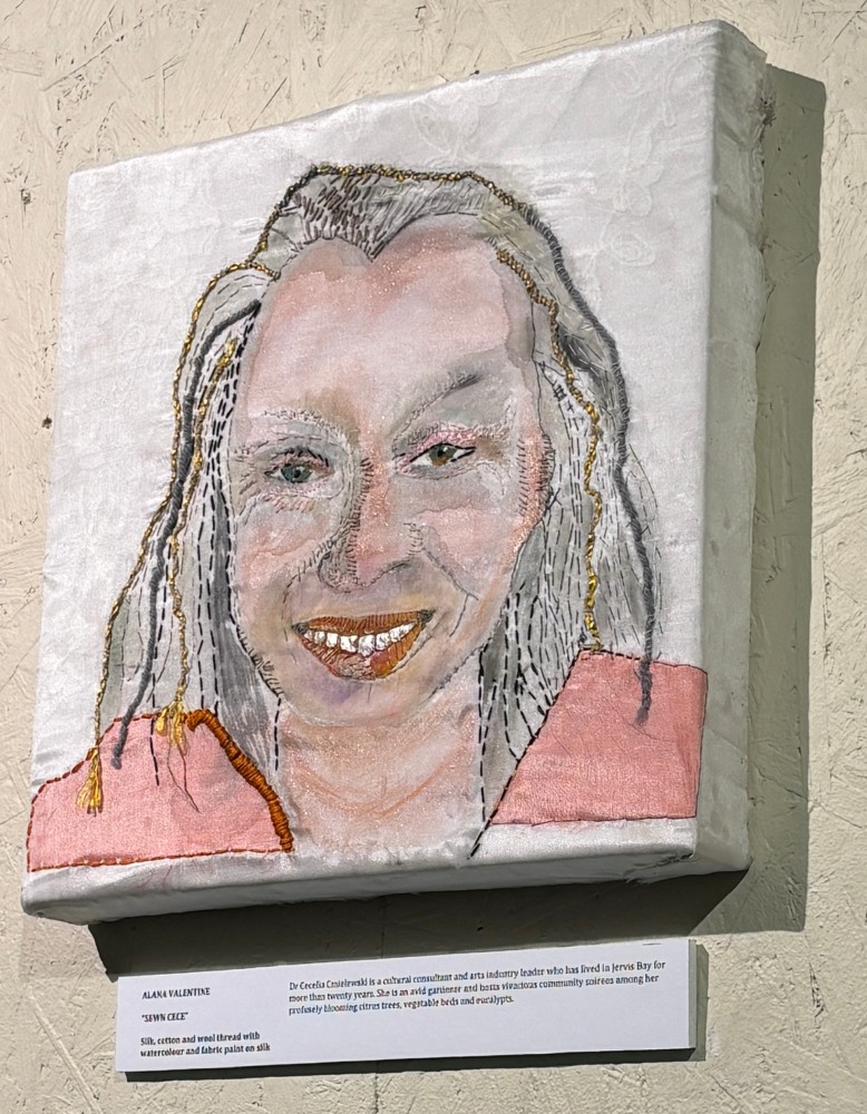 Winner! Alana Valentine's portrait of Dr Cecilia Cmielewski in the Jervis Bay Portrait Prize.