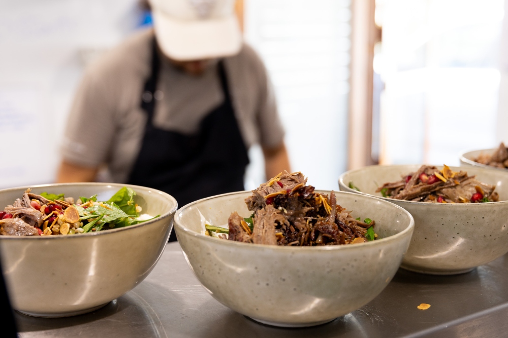 Slow-cooked lamb dish at the new Bay & Bush nature retreat café in Woollamia. Photo Tania Genoves