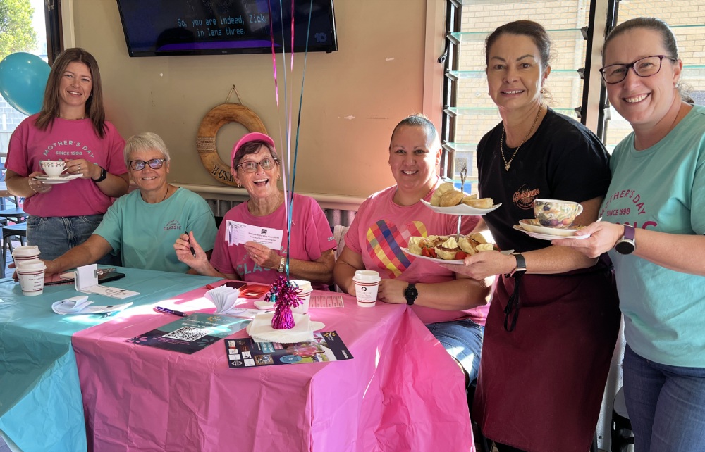 Mother's Day Classic Huskisson fundraising team at Husky Bakery