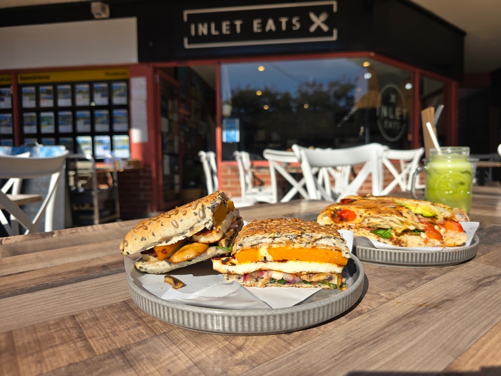 Focaccia toasties at Inlet Eats in Sussex Inlet. Photo Narrell Tabone.